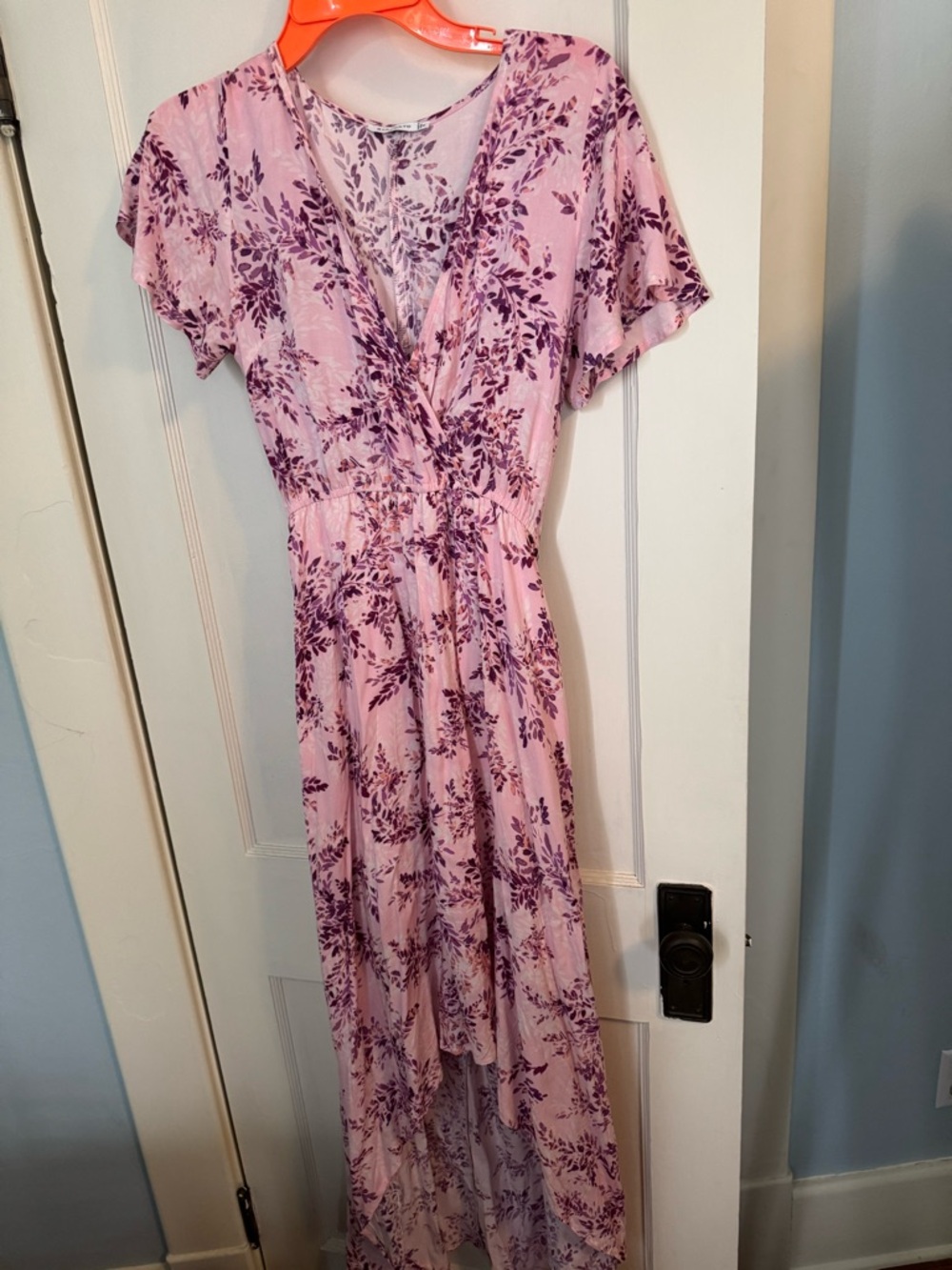 Staccato Lilac Floral High-Low Wrap Dress